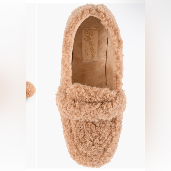 SEYCHELLES faux shearling Cozy Tan Women's Loafers/size 6 - Picture 4 of 4